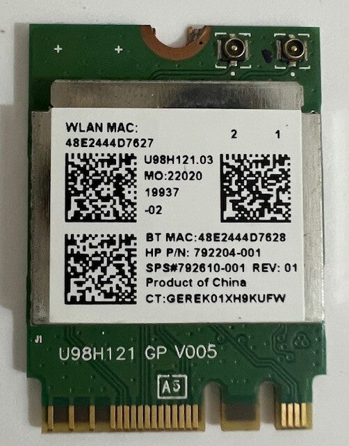 Genuine HP 15-ac110na WiFi Card 792204-001