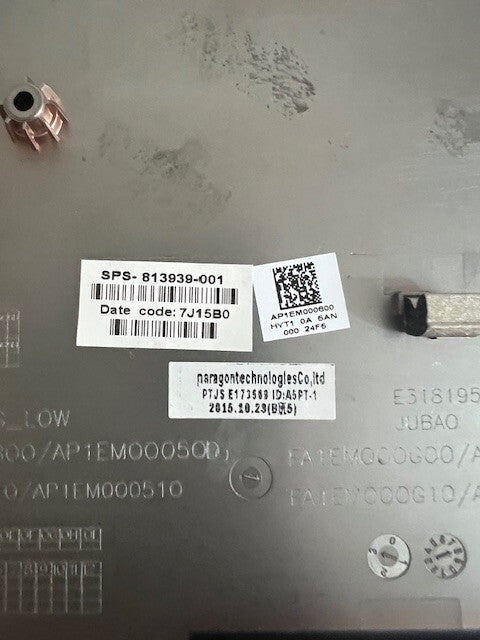 Genuine HP 15-ac110na Bottom Case Black