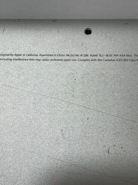 Apple MacBook Pro 15" A1286 Mid 2009 Bottom Case