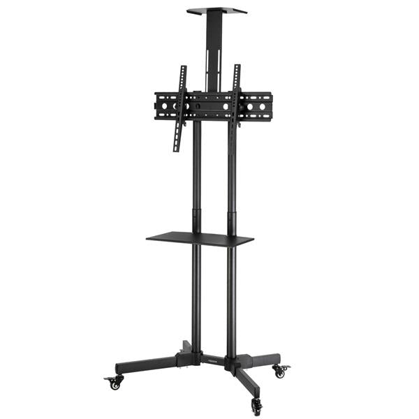 TSY 1600 32-70" TV Mobile Cart Weight Bearing 60kg Maximum VESA 400*600 Up and Down Adjustable 15° with Pulley Tray Camera Bracket