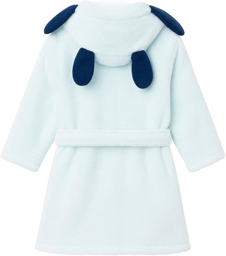 Rock-a-Bye Baby Boutique Blue Puppy Hooded Bath Robe & Plush Toy Gift Set – Ultra-Soft Baby Bathrobe for Newborns 6–9 Months, Cuddly Dog-Themed Puppy Hooded Bath Robe