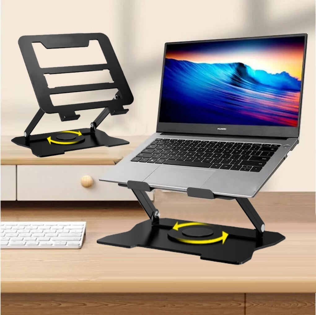 360Â° Metal Portable Laptop Tablet Stand Riser Bracket Adjustable Holder For Desk