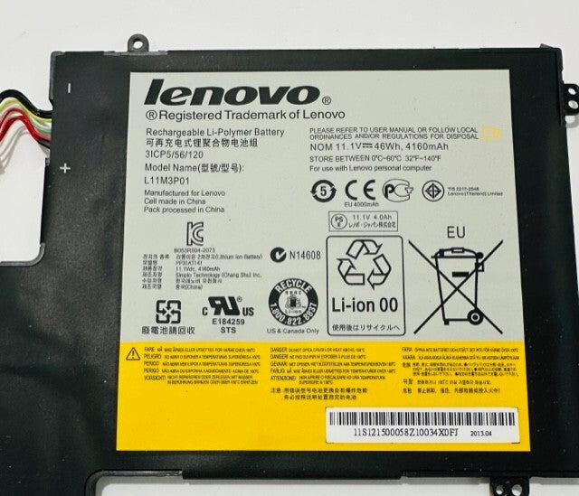 GENUINE Lenovo L11M3P01 Laptop battery for Lenovo ideapad U310 Ultrabook Series