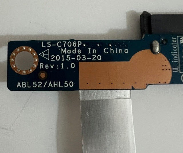 Genuine HP 15-ac110na HDD Connector Board With Ribbon/Flex cable LS-C706P AHL50