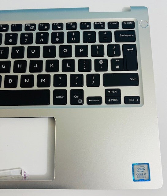 DELL Inspiron 13 7380 Palmrest keyboard Assembly With i7 Sticker