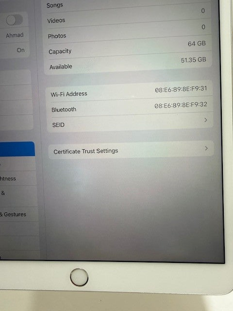 Apple iPad Pro (2017) A1701 64GB, Wi-Fi, 10.5in  Silver