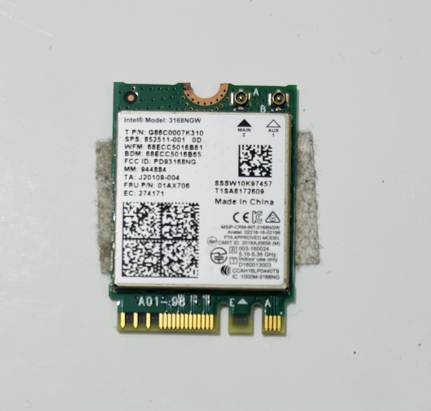 Genuine HP Pavilion X360 14-BA100na WiFi Card 3168NGW