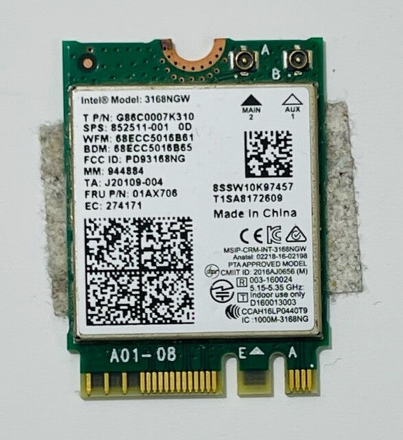 Genuine HP Pavilion X360 14-BA100na WiFi Card 3168NGW