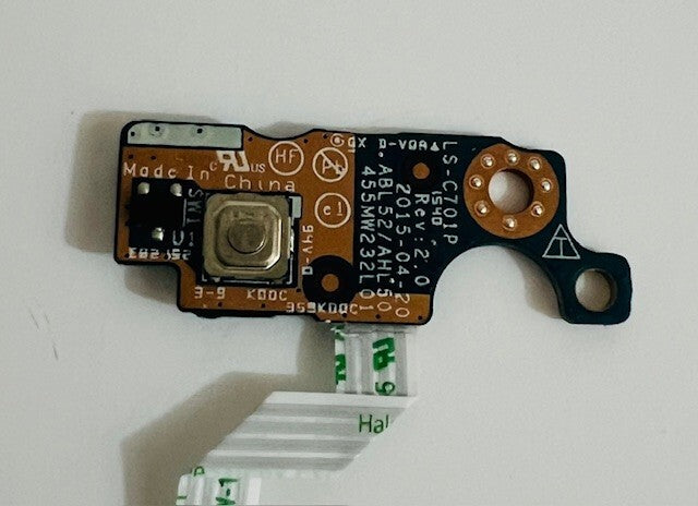 Genuine HP 15-ac110na Power Switch On / Off Button Board LS-C701P