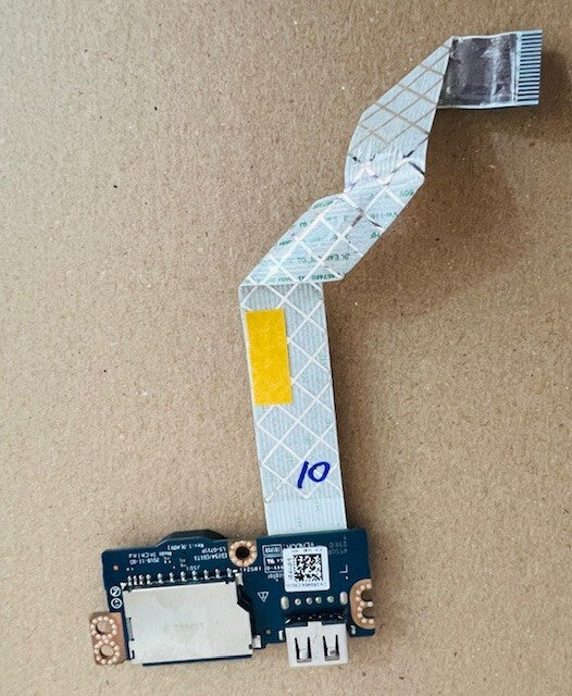 Genuine Dell Inspiron 14 3480 USB Port SD Card Reader Board LS-G711P  Flex Cable