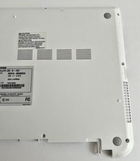 Genuine Toshiba Satellite L50-B-1QU Bottom Case White P/N A000291070