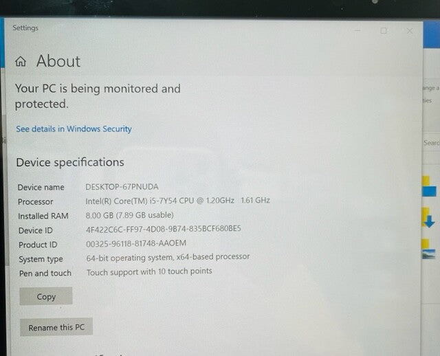 ASUS ZENBOOK UX360C INTRL CORE  i5-7Y54 8GB MOTHERBOARD 60NB0BA0-MB4412
