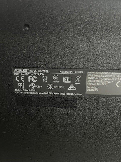ASUS Vivobook X540M Bottom Case Black 13NB0B01AP0121