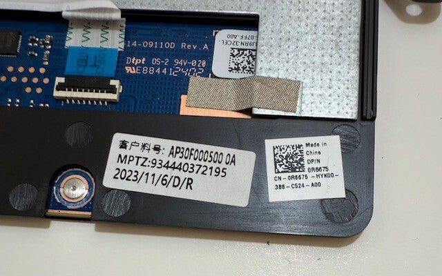 DELL Latitude 3140 2-in-1 Touchpad With Cable 0R6675