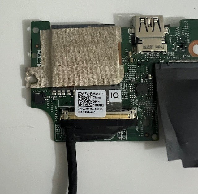 DELL Inspiron 13 7380 SD Card and USB Board CN-0GT1W6 WSC00-BAB With Cable