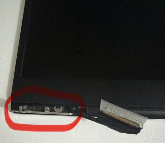 DELL Inspiron 13 7380 Screen Assembly left hinge cover missing (See description)