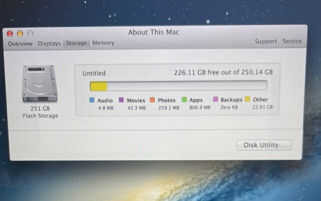 MacBook Pro Retina A1398 Early 2013 256GB SSD 655-1794A (Mac OS X Mountain Lion)