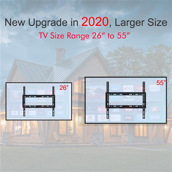 26-55" Wall Mount Bracket TV Mount TMW4040 with Sprit Bubble