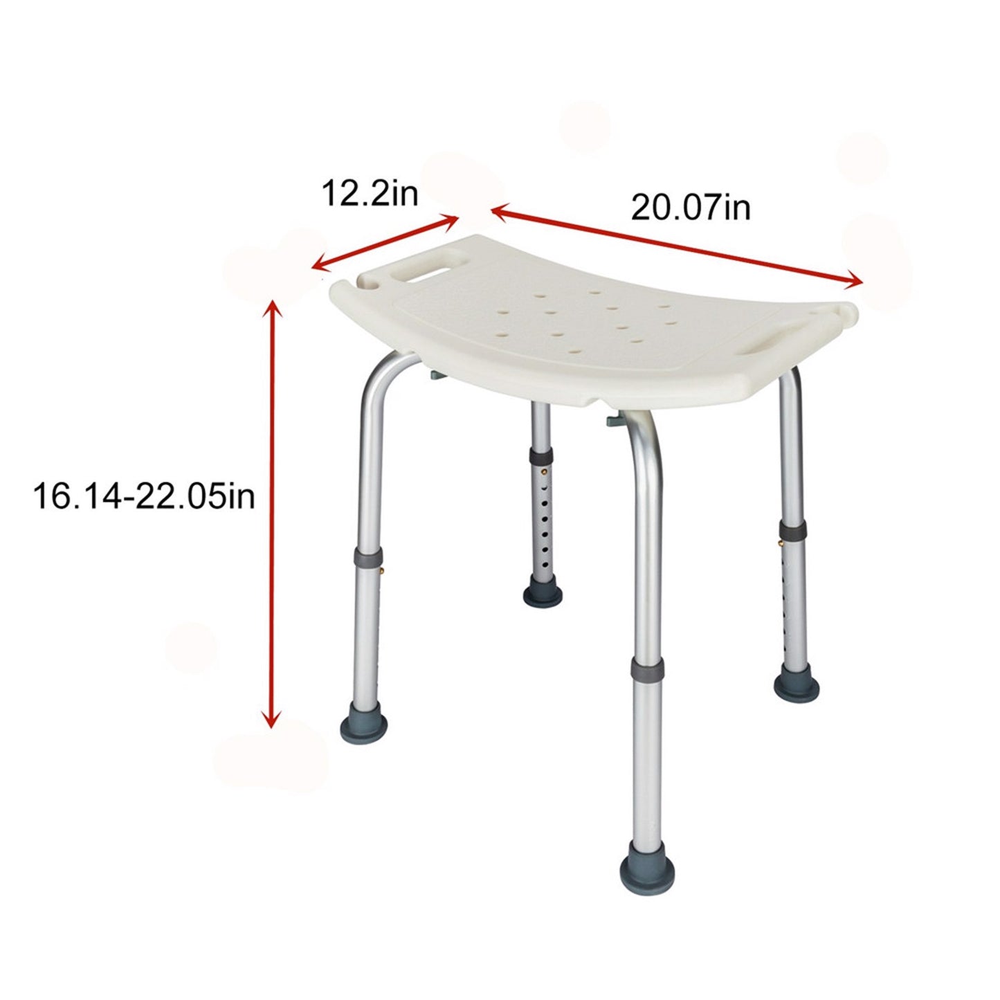 Bath Chair White 1.35MM Simple Bath Chair