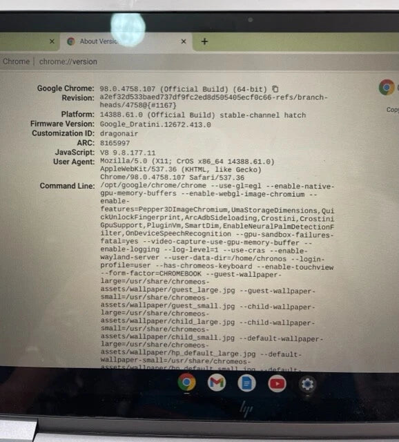 HP Chromebook x360 14c-ca0003na Intel Pentium Gold/4GB/64GB Mainboard M02417-001 (Used)