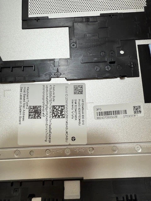 GENUINE HP Elitebook  830 G10 Bottom/lower Case Silver(Used)